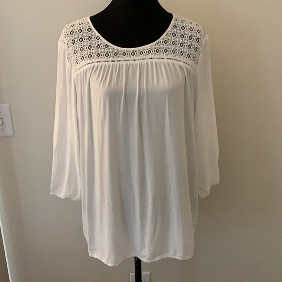 GAP Tops - The Gap white cotton peasant top